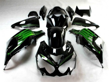 Black Green 12-21 Kawasaki ZX14R ZZR1400 Motorcycle Fairings