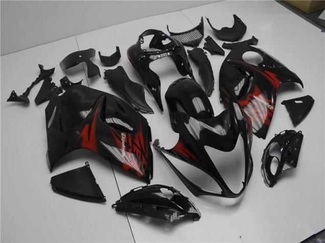 Black Red 08-19 Suzuki GSXR 1300 Hayabusa Motorcycle Fairings
