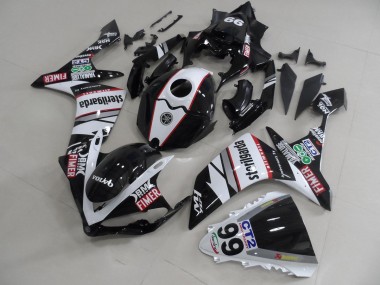 Black White Stickers Packs 07-08 Yamaha YZF R1 Motorcycle Fairings