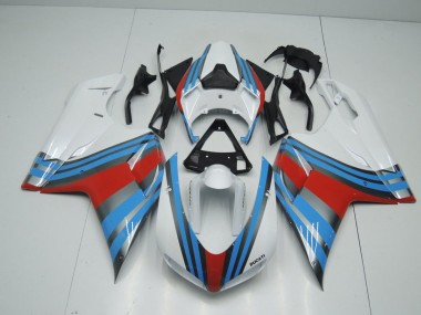 Blue White Red 07-14 Ducati 848 1098 1198 Motorcycle Fairings