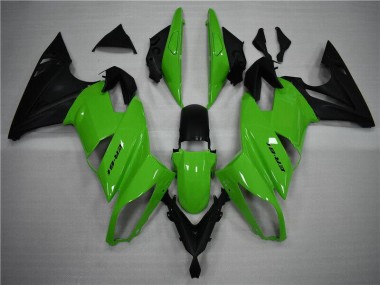 Green Black 09-11 Kawasaki EX650 Motorcycle Fairings