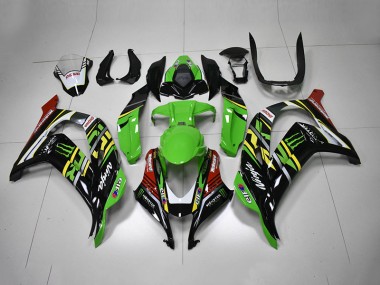 Green Black Red Ninja Monster 16-19 Kawasaki ZX10R Motorcycle Fairings