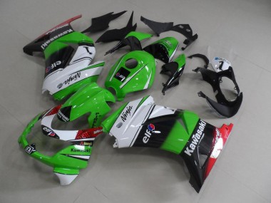 Green White Black 08-12 Kawasaki ZX250R Motorcycle Fairing