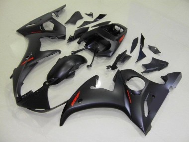 Matte Black Red Decals 03-05 Yamaha YZF R6 Motorcycle Fairings