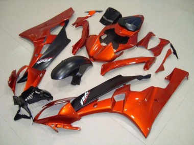 Orange Matte Black 06-07 Yamaha YZF R6 Motorcycle Fairing
