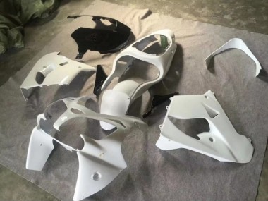 Pure White Glossy Black 00-01 Kawasaki ZX9R Motorcycle Fairings