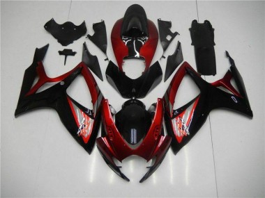Red Black 06-07 Suzuki GSXR 600/750 Motorcycle Fairings
