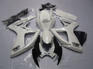 White 06-07 Suzuki GSXR 600 Motorcycle Fairing